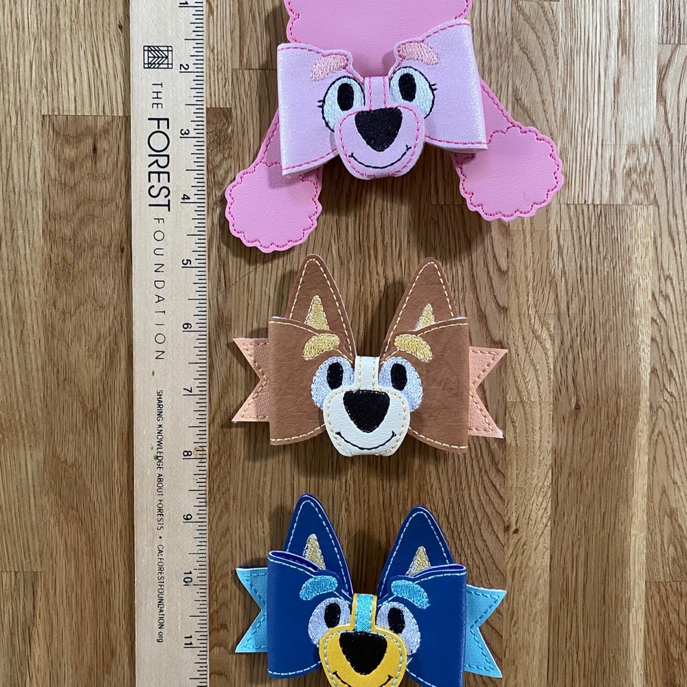 Bluey hair clip bundle